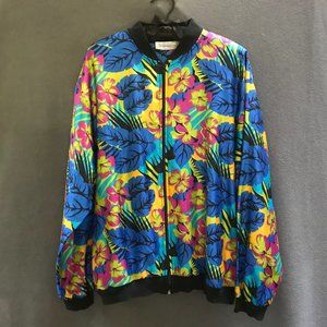 Vintage silky bomber-style jacket